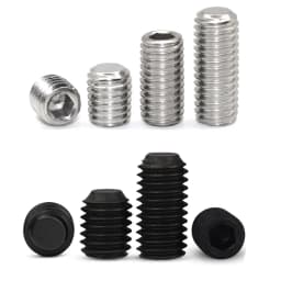 5-50pcs M2 M2.5 M3 M4 M5 DIN913 304 Stainless Steel Allen Head Hex Hexagon Socket Flat Point Set Screw End Grub Headless Bolt