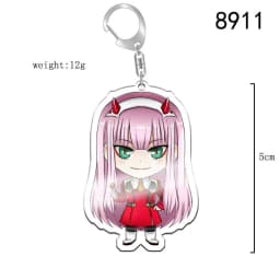 Japan Anime DARLING In The FRANXX Keychain 02 ZERO TWO Cosplay Cute Pendant Men Women Key Chain Car Bag Jewelry Accessories Gift