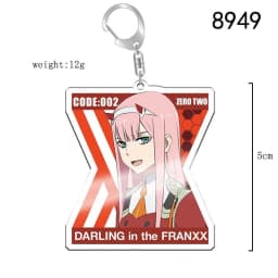 Japan Anime DARLING In The FRANXX Keychain 02 ZERO TWO Cosplay Cute Pendant Men Women Key Chain Car Bag Jewelry Accessories Gift