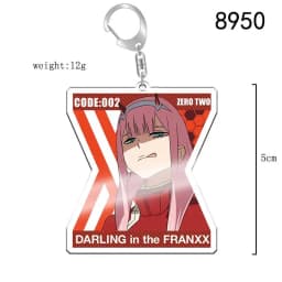 Japan Anime DARLING In The FRANXX Keychain 02 ZERO TWO Cosplay Cute Pendant Men Women Key Chain Car Bag Jewelry Accessories Gift