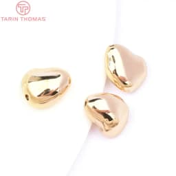 (2930)6PCS 7.8x8MM Hole 1.5MM 24K Gold Color Brass Irregular Spacer Beads Bracelet Beads High Quality Jewelry Making Accessorie
