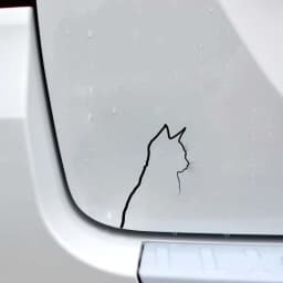 10CM*13.2CM Decal Shadow Cat Kitten Animal Pet Vinyl Car Sticker Black Silver for Renault Stickers