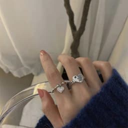 925 Sterling Silver New Simple Design Rings Heart Tassel Shape Retro Distressed Opening Handmade Ring Fashion Fine Jewelry