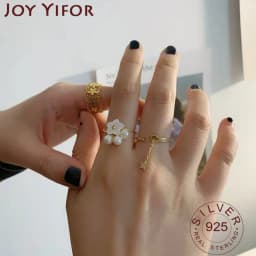 925 Sterling Silver New Simple Design Rings Heart Tassel Shape Retro Distressed Opening Handmade Ring Fashion Fine Jewelry