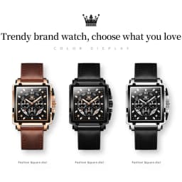 OLEVS 9919 Top Brand Male Watches Square Quartz Watch for Men Waterproof Leather Strap Sport Clock Male Relogio Masculino