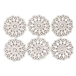 30Pcs Round White Flower Lace Ribbon Applique Mesh Trim For Sewing Accessories Embroidery Patch Party Garment Decor 45mm c1139