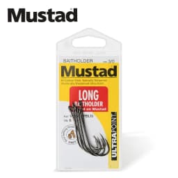 Mustad 92647 Long Handle Casting Fishing Hooks Double Backstab Worm Barbed Live Bait Hooks Pesca Fish Accessories