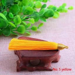 5Pcs/lot 8cm GoldenCap Tassel Silk Fringe Mini Tassel Bangs Flower Tassel For DIY Jewelry Earrings Accessories Home Decoration