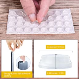 30-100pcs Door Stop Bumpers Transparent Rubber Self-Adhesive Damper Drawers Glass Tops Cutting Boards Picture Frames Furniture
