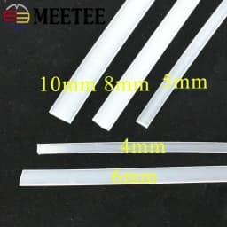 5Meters Meetee Clear Plastic Corset Ribbon Webbing Boning Bra Side Tape Wedding Dress Support Sewing Clothing DIY Accessories