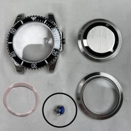 40mm Cases Men's Watch Ceramic Bezel Sapphire Glass Fit NH35 NH36 ETA 2824 Miyota 8215 Movement 28.5mm Dial Submariner Parts
