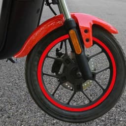 16Pcs Strips Wheel Sticker Red Decals 18" Reflective Rim Tape Decor for Bike Motorcycle Auto Exterior Accessories Universal