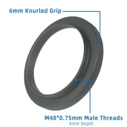 EYSDON M48 Male to M54 Female Threads T-Ring Adapter M48*0.75mm Transform to M54*0.75mm Telescope Threads Converter Conversion