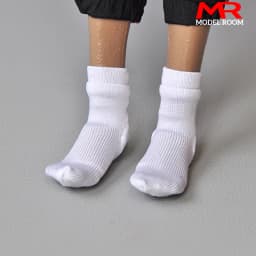 1/6 Scale Short Sports Stripe Socks with Heel Model Soldier Clothes Accessories Fit 12'' Male Female Action Figure Body Dolls