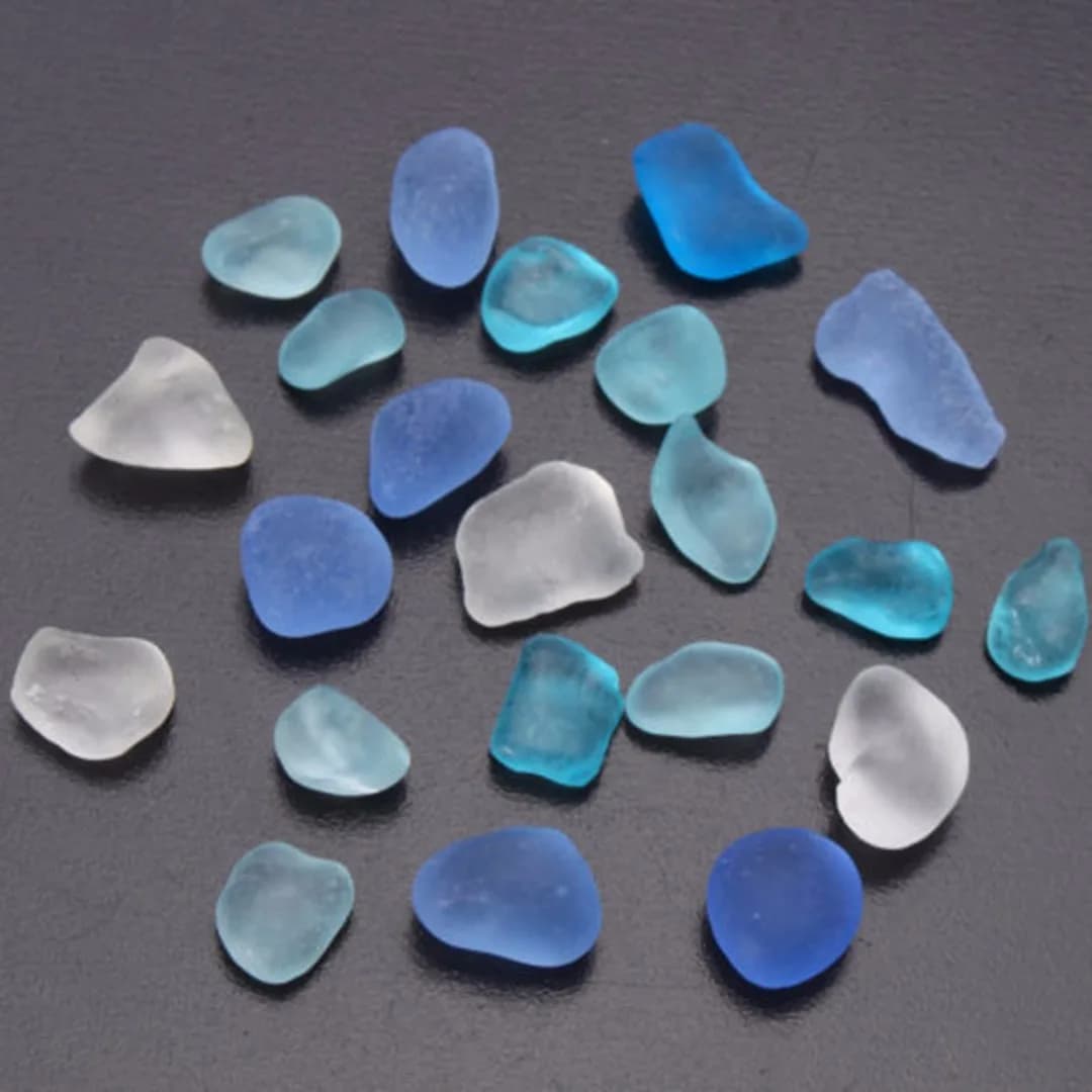 New 20pcs Sea Beach Glass Beads Mixed Color Jewelry Vase Aquarium Decoration 10-16mm