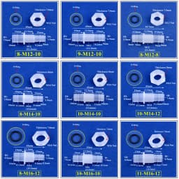 5~200pcs M12~M16 To 8~12mm PP Pagoda Direct Connector With Nut O-Ring Aquarium Tank Air Pump Adapter Irrigation Water Hose Joint
