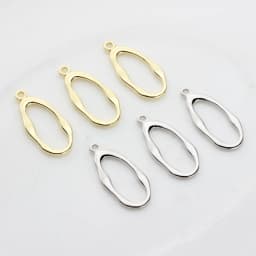Zinc Alloy Geometric Rectangle Oval Charms Connector 6pcs/lot For DIY Fashion Earrings Jewelry Accessories