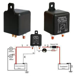 12V 200A Universal Battery Switch Relay 4 Pin Dual Battery Isolator Relay Current Relay Car Relay