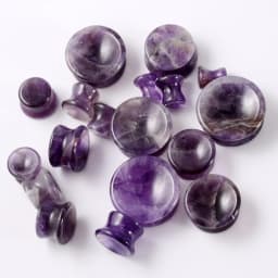 1PC New Design Amethyst Tiger Cat Eye Howlite Crystal Stone Concave Ear Plug Double Flare Solid Gauge Piercing Jewelry