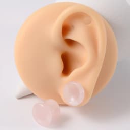 1PC New Design Amethyst Tiger Cat Eye Howlite Crystal Stone Concave Ear Plug Double Flare Solid Gauge Piercing Jewelry