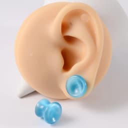 1PC New Design Amethyst Tiger Cat Eye Howlite Crystal Stone Concave Ear Plug Double Flare Solid Gauge Piercing Jewelry
