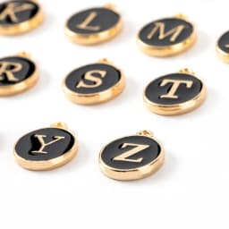10pcs 12mm English Alphabet Pendant Enamel Charms Initial Letter Pendants For Jewelry Making Handmade DIY Bracelet Earrings