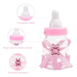 12pcs Feeder Style Candy Bottle for Baby Shower Favors Fillable Mini Bottle Candy Gift for Boy Girl Newborn Baptism Birthday