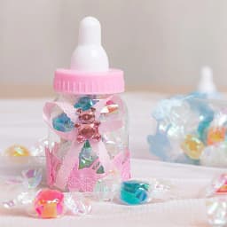12pcs Feeder Style Candy Bottle for Baby Shower Favors Fillable Mini Bottle Candy Gift for Boy Girl Newborn Baptism Birthday