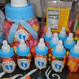 12pcs Feeder Style Candy Bottle for Baby Shower Favors Fillable Mini Bottle Candy Gift for Boy Girl Newborn Baptism Birthday