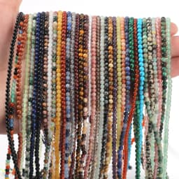 2 3 4mm Natural Stone Tiny Beads Lapis Lazuli Howlite Tiger Eye Malachite Aventurine Stone Beads For Waist Beads Chain Making