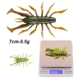 WESTBASS 4PCS Soft Swimbaits 3.5cm-7cm Silicone Creature Insect Baits Rubber Shrimp Wobblers Lilelike Fishing Lures Isca Pesca