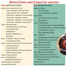20mm/22mm Band For Amazfit GTS 4/2/2e/3/GTS 2 Mini/GTR 4/3/Pro/47mm/stratos/helio Elastic Watch Bracelet Amazfit bip 6 5 strap