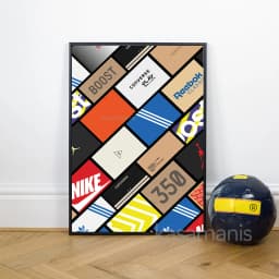 Sneaker Box Wall Art Poster Canvas Painting Boys Gifts Modern Fashion Sneakerhead Quote Prints Wall Pictures Home Room Decor