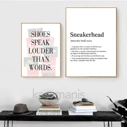 Sneaker Box Wall Art Poster Canvas Painting Boys Gifts Modern Fashion Sneakerhead Quote Prints Wall Pictures Home Room Decor