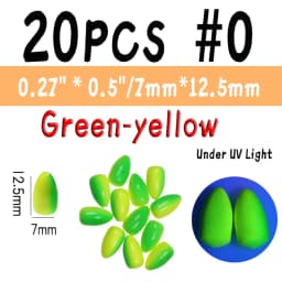 WIFREO 20PCS Fishing Foam Float Bobber Buoys Bullet Oval Floats  for Fly Fishing Pompano Bottom Rigs Saltwater Fishing Accessory