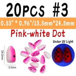 WIFREO 20PCS Fishing Foam Float Bobber Buoys Bullet Oval Floats  for Fly Fishing Pompano Bottom Rigs Saltwater Fishing Accessory