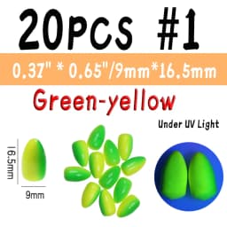 WIFREO 20PCS Fishing Foam Float Bobber Buoys Bullet Oval Floats  for Fly Fishing Pompano Bottom Rigs Saltwater Fishing Accessory