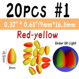 WIFREO 20PCS Fishing Foam Float Bobber Buoys Bullet Oval Floats  for Fly Fishing Pompano Bottom Rigs Saltwater Fishing Accessory