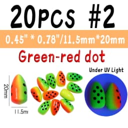WIFREO 20PCS Fishing Foam Float Bobber Buoys Bullet Oval Floats  for Fly Fishing Pompano Bottom Rigs Saltwater Fishing Accessory