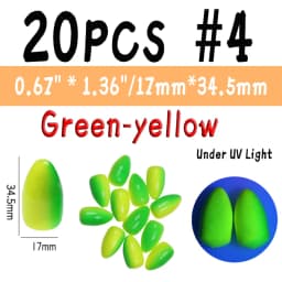 WIFREO 20PCS Fishing Foam Float Bobber Buoys Bullet Oval Floats  for Fly Fishing Pompano Bottom Rigs Saltwater Fishing Accessory