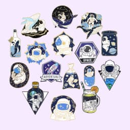 Astronaut Enamel Pins Cartoon Universe Adventure Space Brooches Backpacks Clothes Lapel Bag Pin Badge Jewelry Gift for Friends