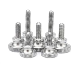 1/5x M2 M2.5 M3 M4 M5 M6 M8 M10 304 Stainless Steel A2-70 Knurled Tall Head Thumb Screw Plain Type Metric Manual Adjustment Bolt