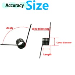 10 Pieces Wire Diameter 1.0mm 65Mn Steel V-Shaped Helical Torsion Spring Angle 60 90 120 180 Degrees Custom Metal Springs