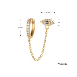 1PC Stainless Steel Ear Cartilage Piercing Hoop Earrings for Women Small Huggie Evil Eye Earings Party Punk Jewelry Accessory