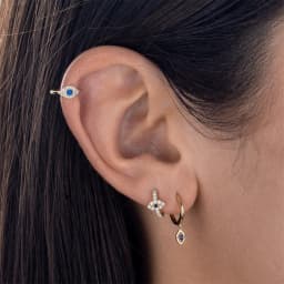 1PC Stainless Steel Ear Cartilage Piercing Hoop Earrings for Women Small Huggie Evil Eye Earings Party Punk Jewelry Accessory