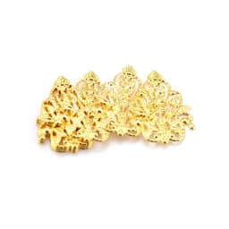 10/30/50pcs Wholesale Filigree crafts Hollow Embellishments Findings Jewelry Accessories Bronze Tone ornaments 35mm 48mm