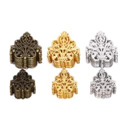 10/30/50pcs Wholesale Filigree crafts Hollow Embellishments Findings Jewelry Accessories Bronze Tone ornaments 35mm 48mm