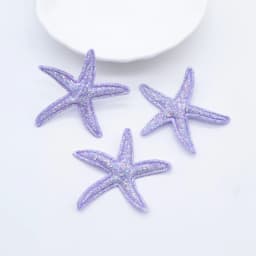30Pcs Kawaii Glitter Starfish Applique for DIY Clothes Hat Shoes Decor Patches Handmade Headwear Hair Clips Bow Accessories