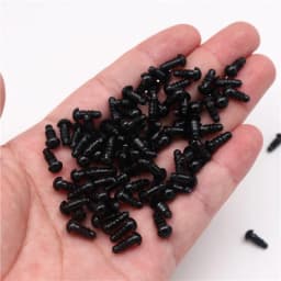 6-18mm Black Plastic Eye For Craft Doll Decoration Accessories Safety Eyes Amigurumi For Toy Animal Eye Doll Toys 50/100pcs