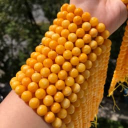 6 8 10 12mm Yellow Beeswax Jades Chalcedony Stone Beads Natural Round Loose Beads For Jewelry Making DIY Bracelet Accessories